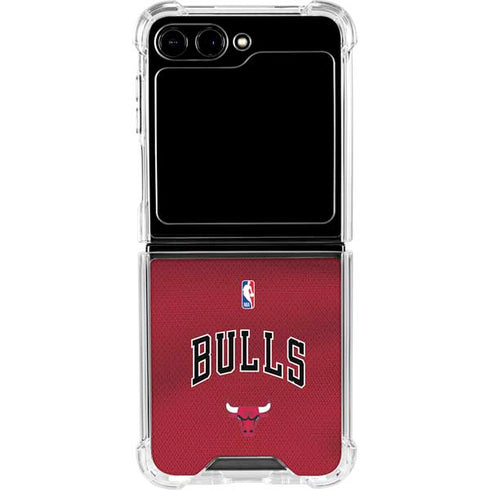 NBA Chicago Bulls Jersey Galaxy Z Flip6 Clear Case
